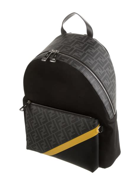 fendi diagonal black backpack